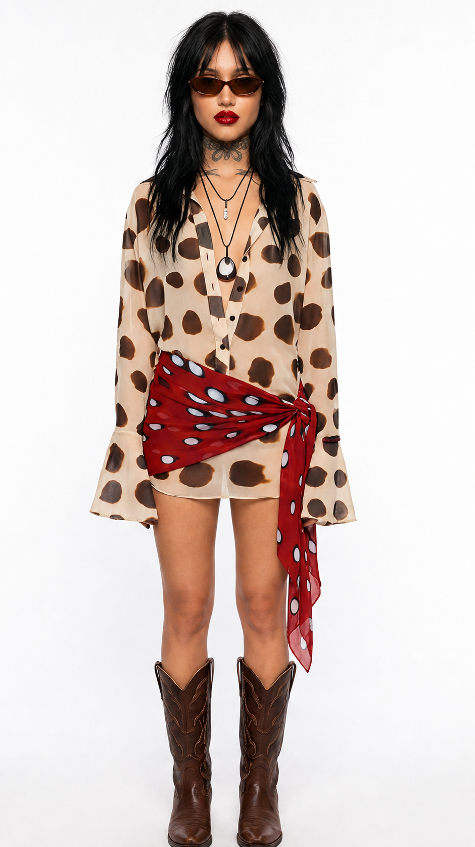 Leopard Sarong Shirt Dress