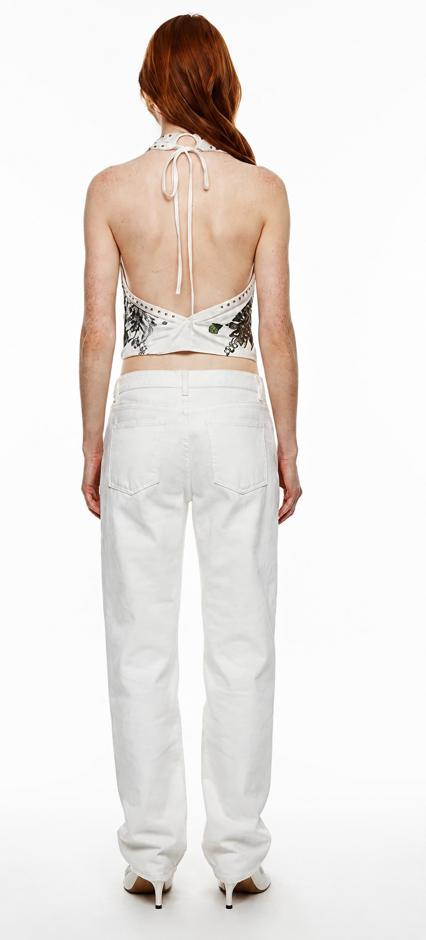 Tattoo Print Cowl Halter