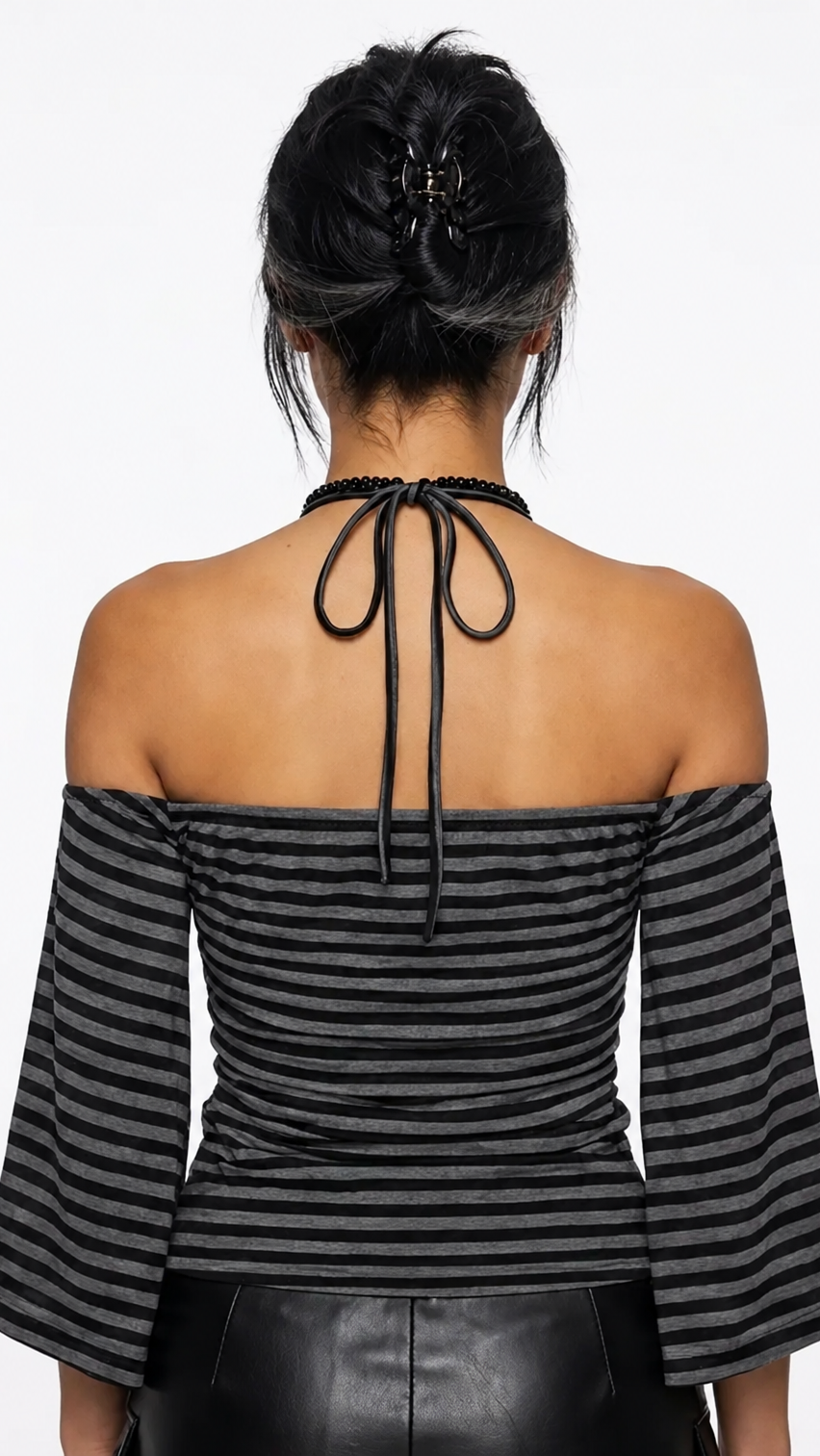 Bead Ring Off Shoulder Top