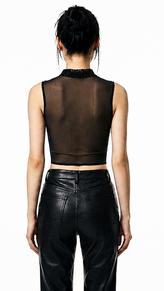Black Lace Corset Top