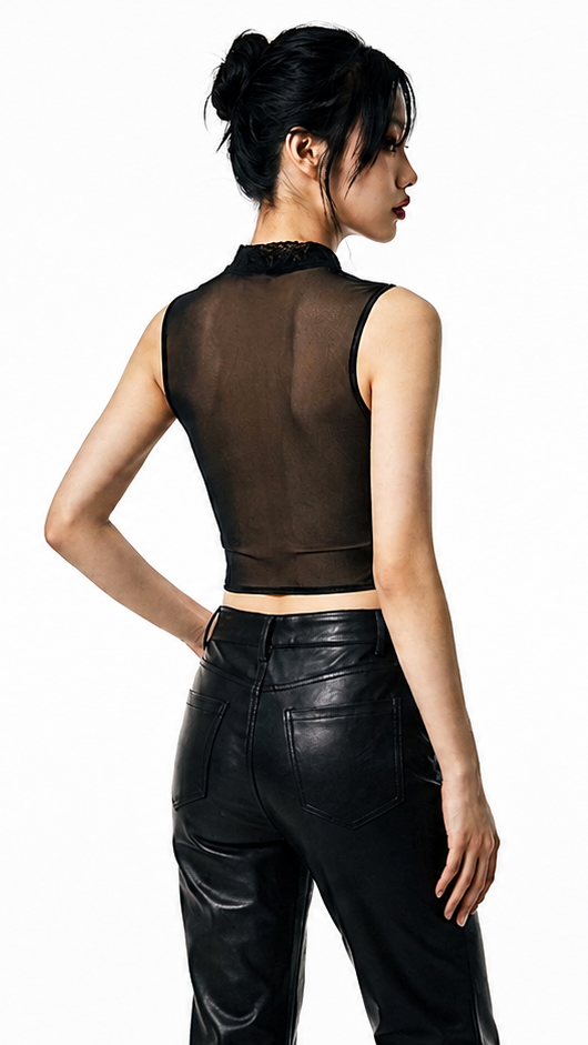 Black Lace Corset Top