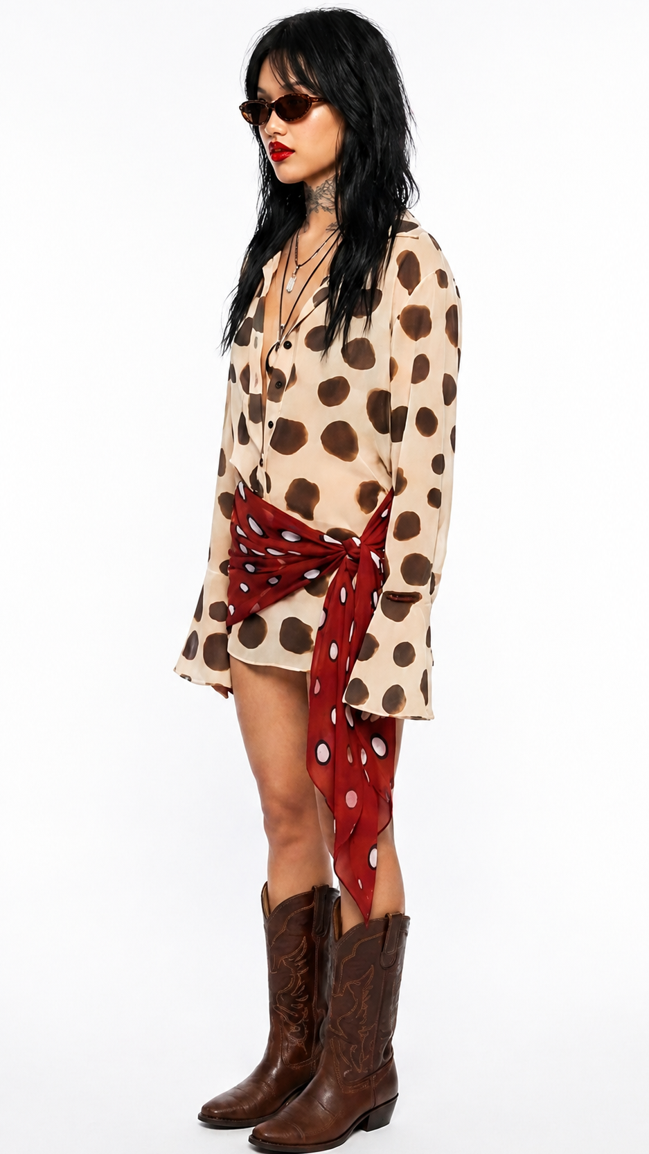 Leopard Sarong Shirt Dress