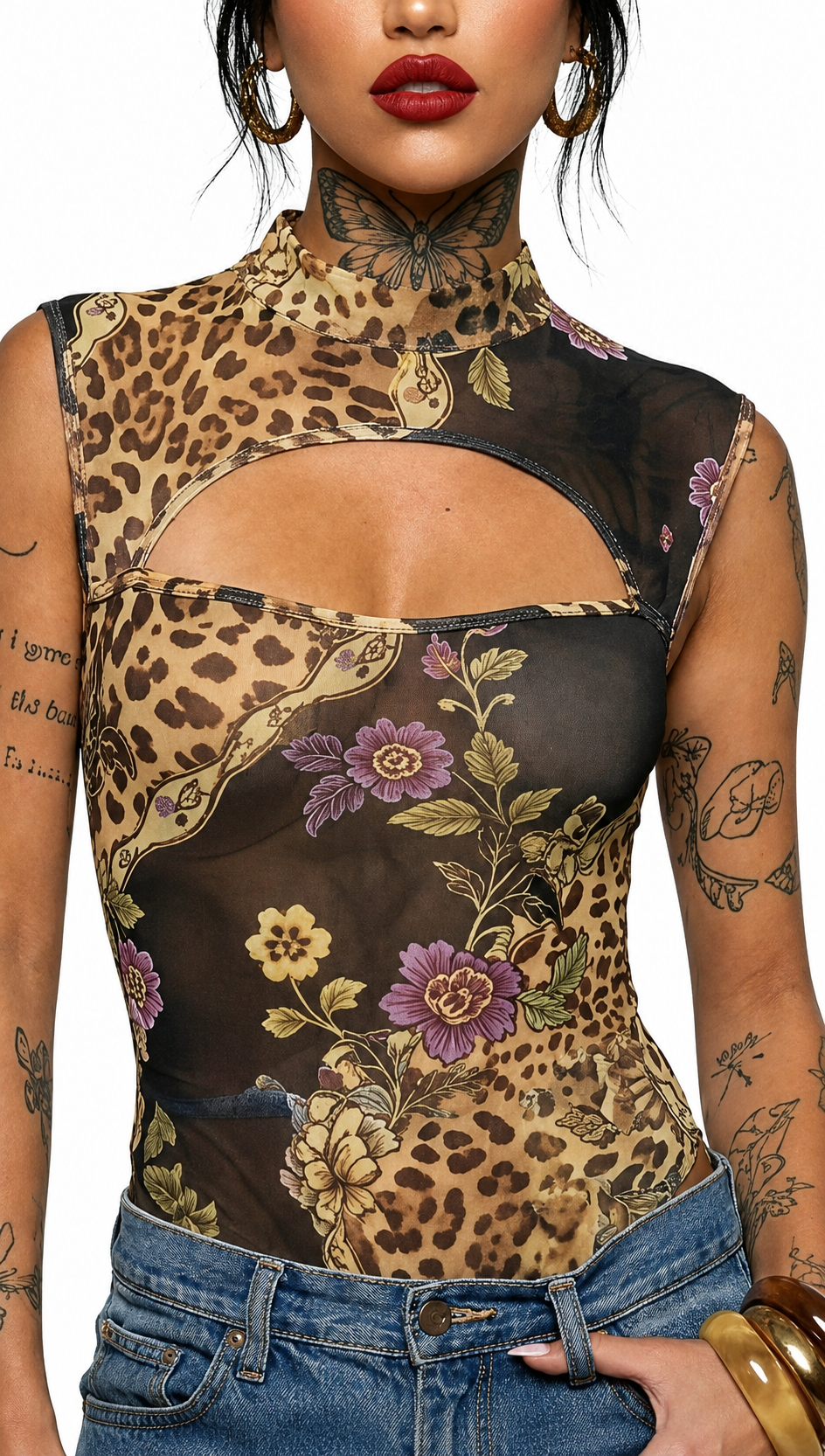 Leopard Bloom Bodysuit