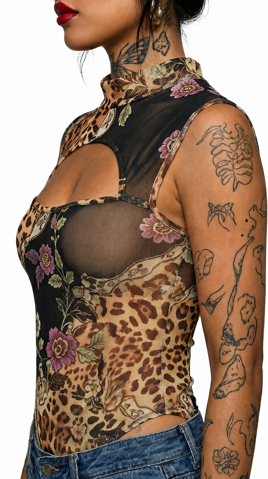 Leopard Bloom Bodysuit