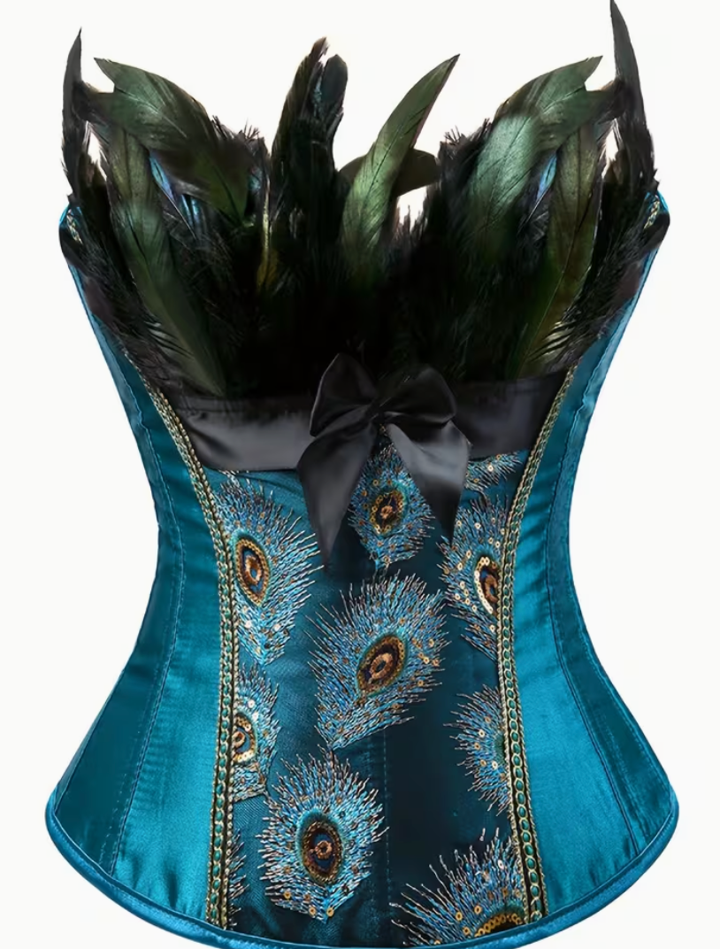 Peacock Feather Corset