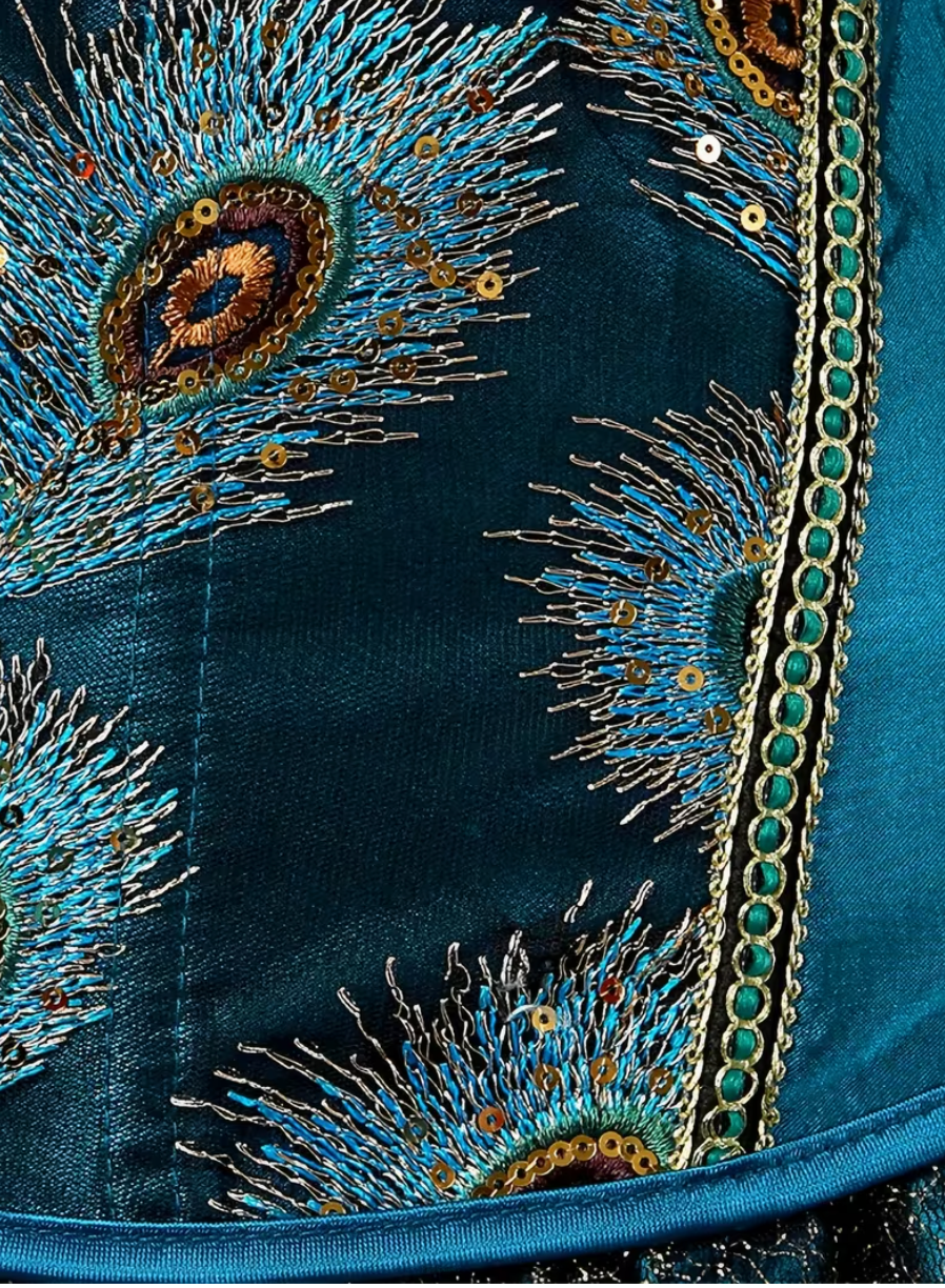 Peacock Feather Corset