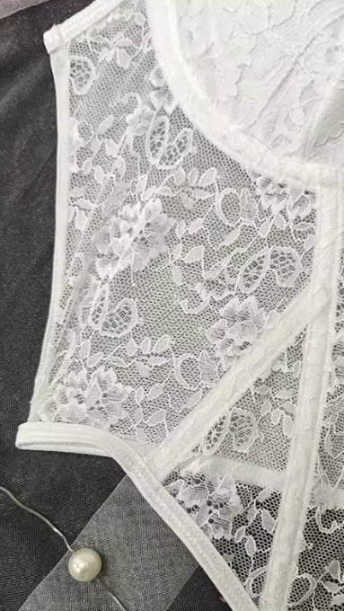White Lace Corset Top