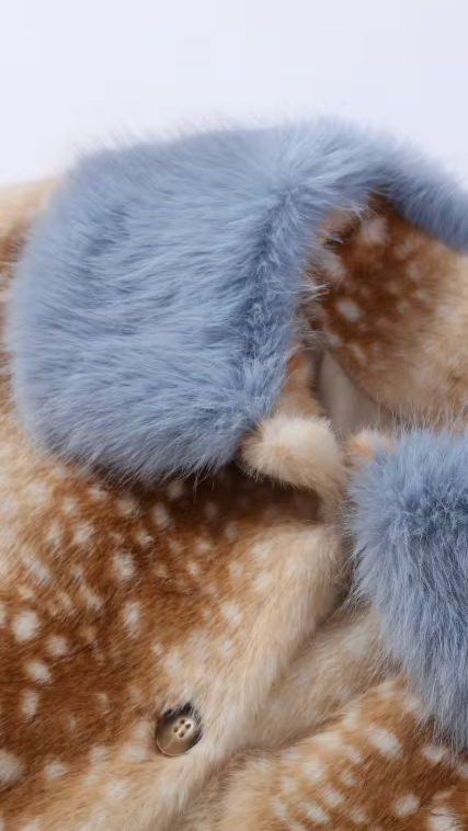 Spotted faux fur jacket