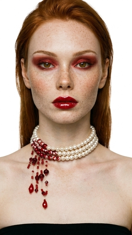 Red Pearl Choker