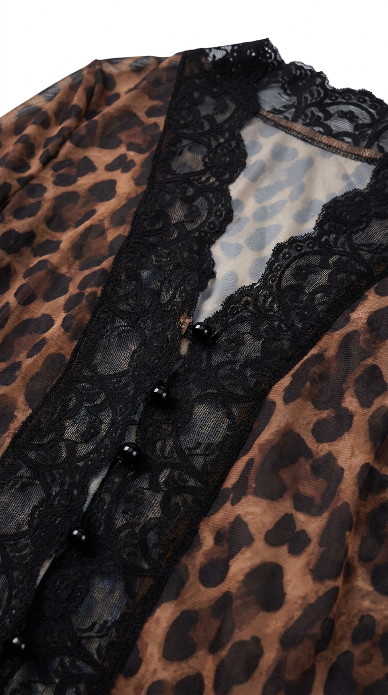 Leopard Lace Top