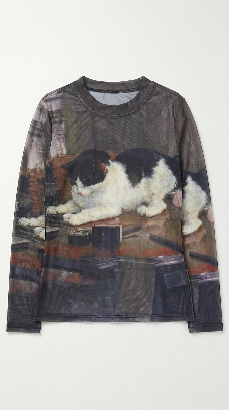 Cat Long Sleeve Top