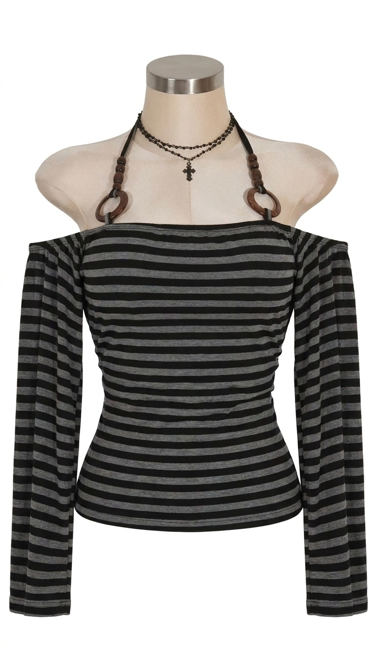 Bead Ring Off Shoulder Top